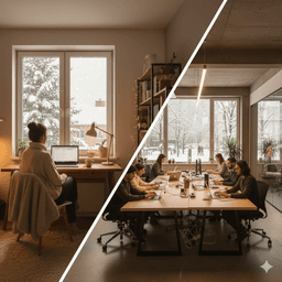 The cost advantages of a private office or coworking space in winter
